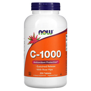 Now Foods, C-1000, 250 Comprimidos