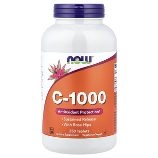 NOW Foods, C-1000, 250 таблеток