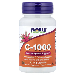 NOW Foods, C-1000, 30 cápsulas vegetales
