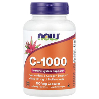 NOW Foods, C-1000, 100 rastlinných kapsúl