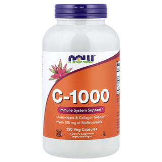 NOW Foods, C-1000, 250 cápsulas vegetales