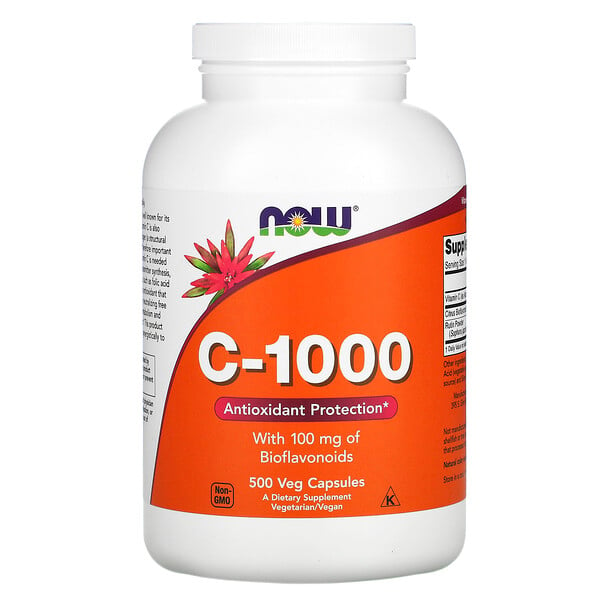 C-1000, витамин С, 500 вегетарианских капсул