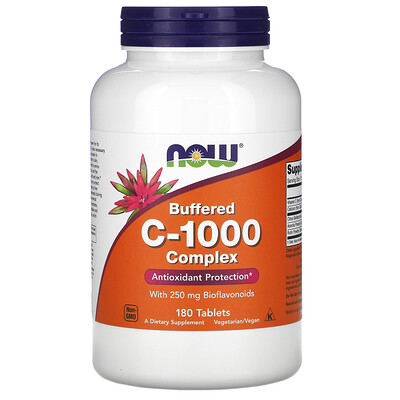 Now Foods комплекс буферизованного витамина C-1000, 180 таблеток