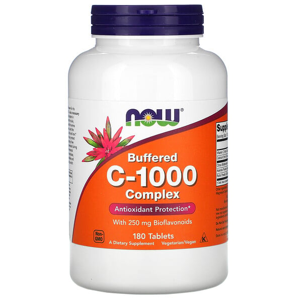 Now Foods, комплекс буферизованного витамина C-1000, 180 таблеток