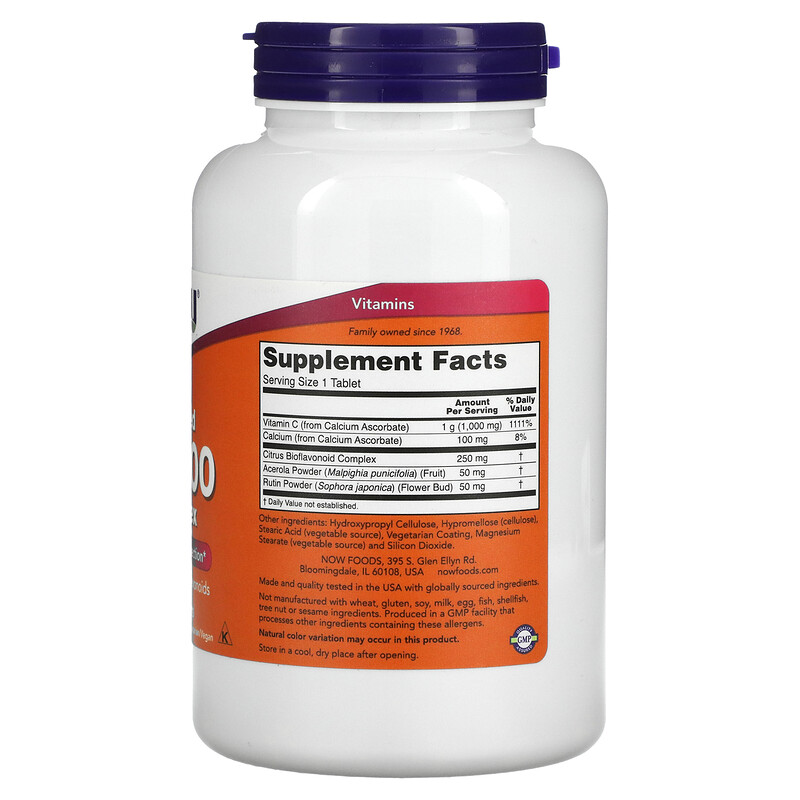 NOW Foods, Buffered C1000 Complex, 180 Tablets