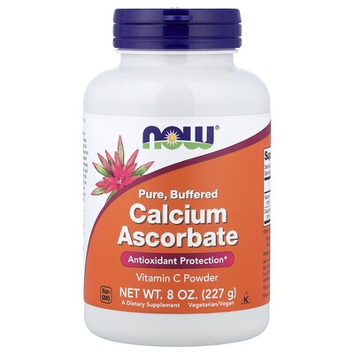 NOW Foods, Ascorbato de Calcio Puro, Polvo de Vitamina C, 227 g (8 onzas)