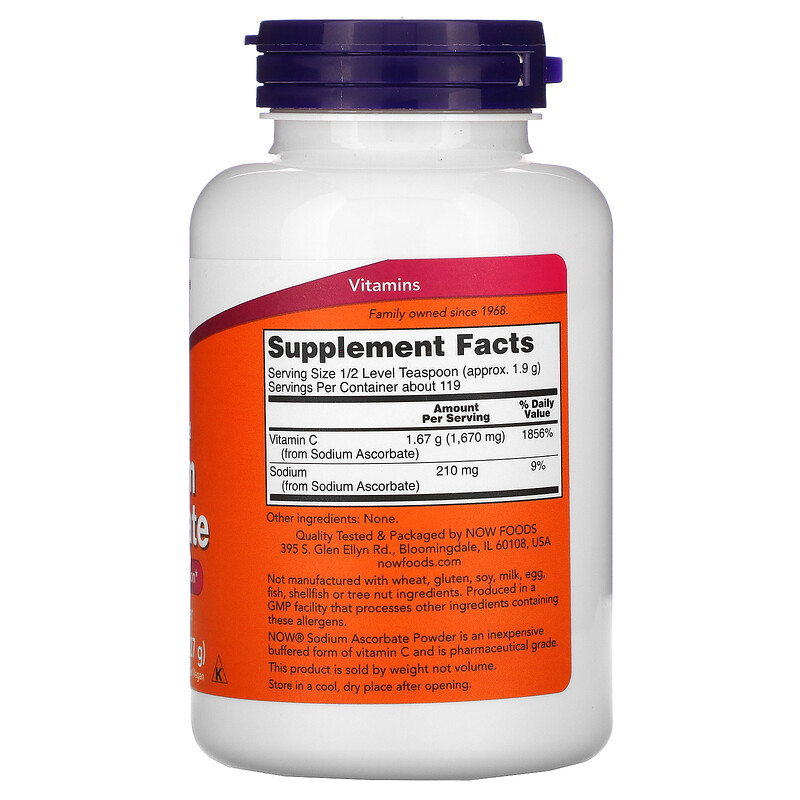 Now Foods, Sodium Ascorbate Powder, 8 oz (227 g) iHerb