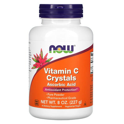 Now Foods Витамин C в кристаллах, 227 г (8 унций)