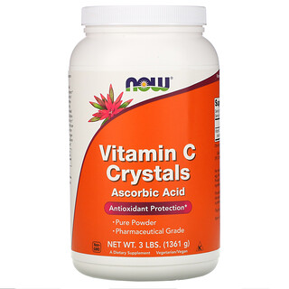 Now Foods, Cristais de vitamina C, 3 lbs (1361 g)