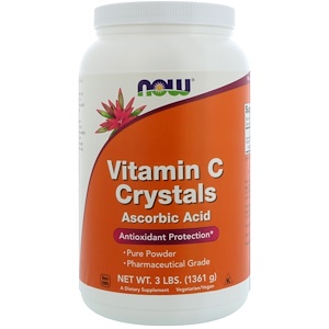 Купить Now Foods, Витамин C в кристаллах, 3 фунта (1361 г)  на IHerb