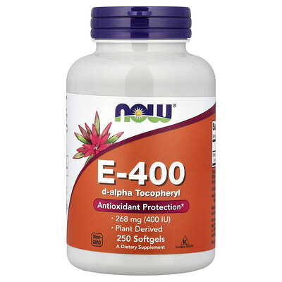 Product Image for NOW Foods, E-400, 268 mg (400 IU), 250 Softgels
