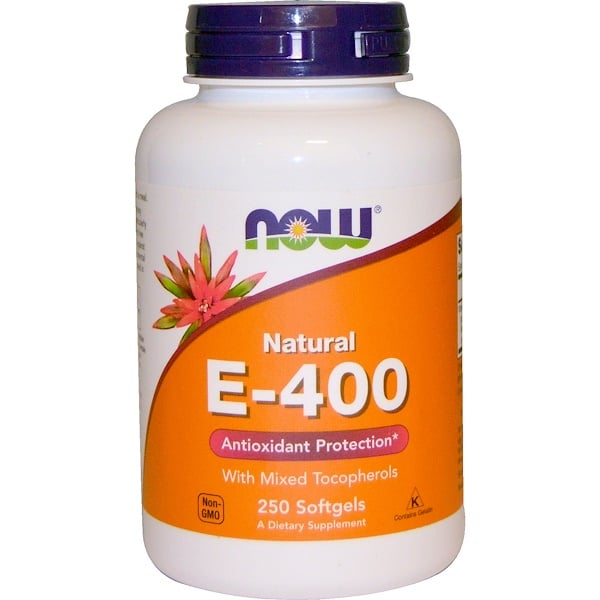 Now Foods, Natural E-400 with Mixed Tocopherols, 250 Softgels
