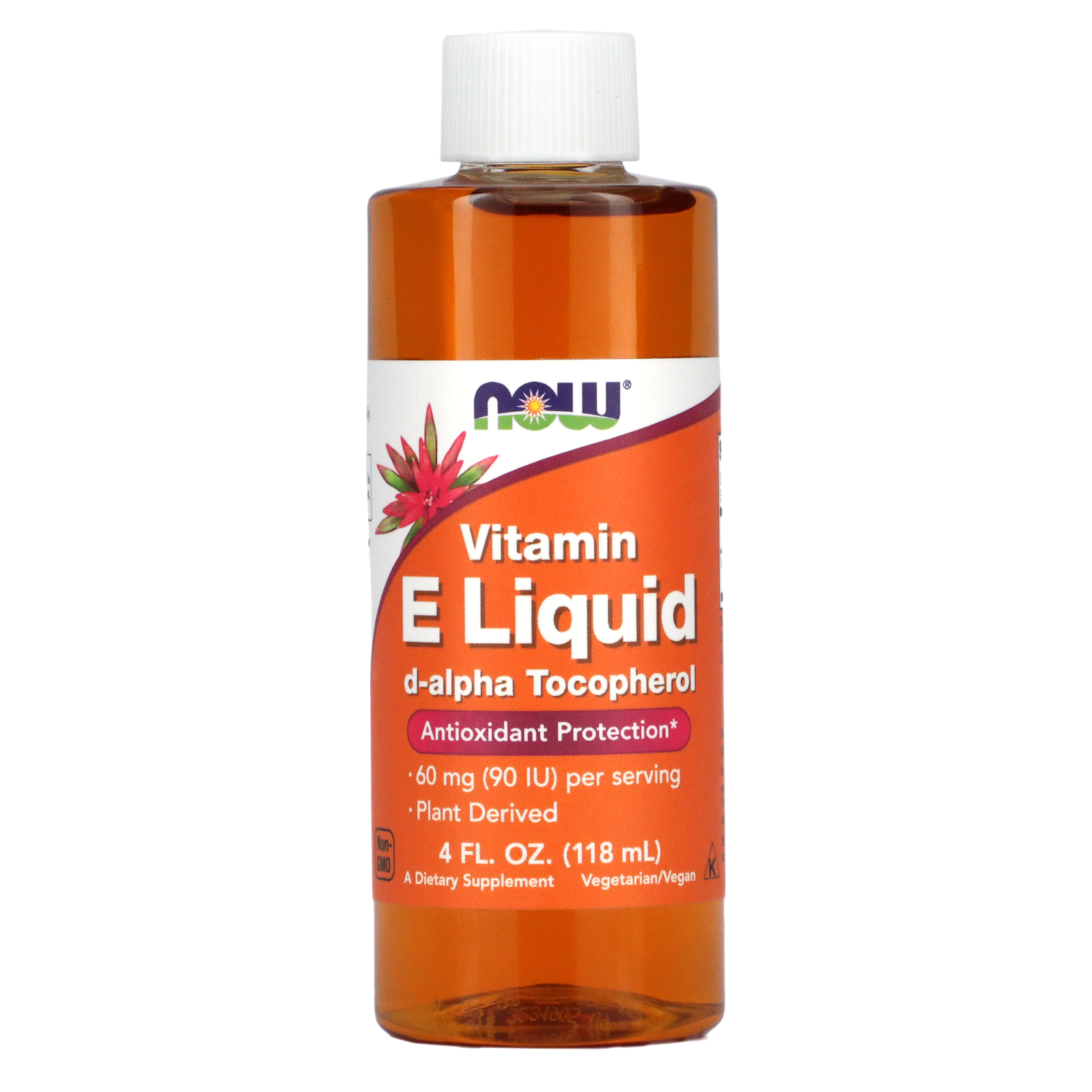 NOW Foods, Vitamin E Liquid, DAlpha Tocopherol, 4 fl oz (118 ml)