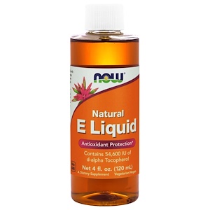 Now Foods, Natural E Liquid, 4 fl oz (120 ml) инструкция, применение, состав, противопоказания