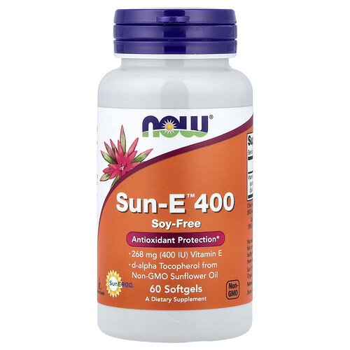 NOW Foods, Sun-E™ 400, 268 mg (400 j.m.), 60 kapsułek miękkich