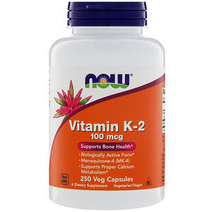 Отзывы о Now Foods, Vitamin K-2, 100 mcg , 250 Veg Capsules