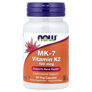 NOW Foods, MK-7，維生素 K-2，100 微克，60 粒素食膠囊