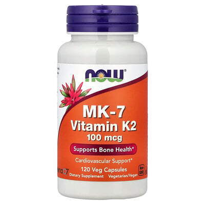 Now Foods , Mk-7 Vitamin K-2, 100 Mcg, 120 Vegetarische Kapseln