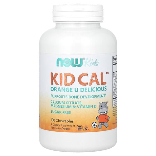 NOW Foods, Kid Cal, Orange, 100 Chewables