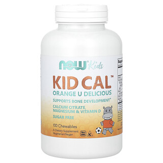 NOW Foods, Kid Cal, Appelsiini, 100 pureskelutablettia