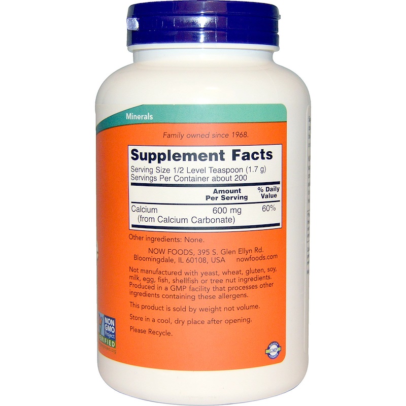 Now Foods, Calcium Carbonate Powder, 12 oz (340 g) iHerb