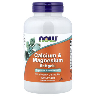 NOW Foods, Calcium & Magnesium with Vitamin D3 and Zinc, 120 Softgels