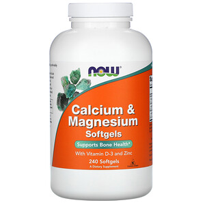 Отзывы о Now Foods, Calcium & Magnesium with Vitamin D-3 and Zinc, 240 Softgels