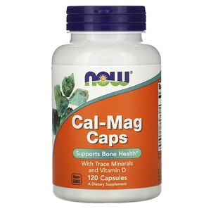 Отзывы о Now Foods, Cal-Mag Caps with Trace Minerals and Vitamin D, 120 Capsules
