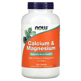 Now Foods, Calcium & Magnesium, 250 Tablets