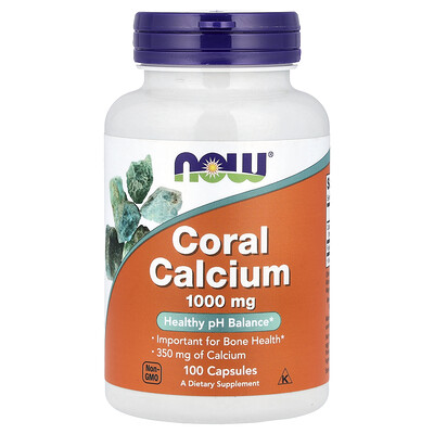 NOW Foods, Calcio de coral, 350 mg, 100 cápsulas