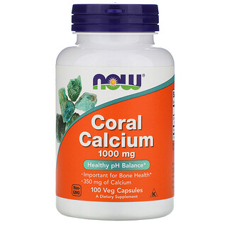 Now Foods, Calcium de corail, 1000 mg, 100 gélules végétales