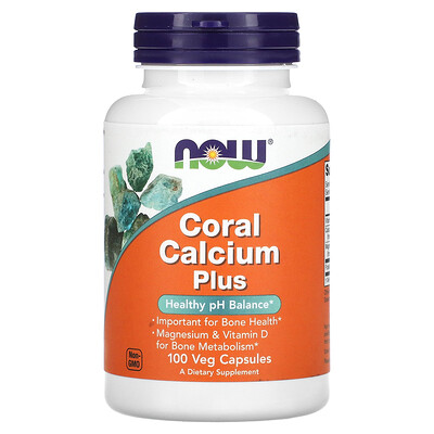 NOW Foods Coral Calcium Plus 100 Veg Capsules