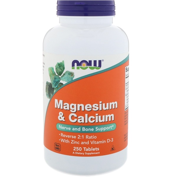 Now Foods, Magnesium & Calcium, Reverse 2:1 Ratio with Zinc...