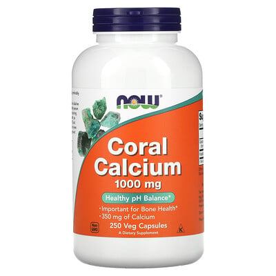 NOW Foods Coral Calcium 1 000 mg 250 Veg Capsules