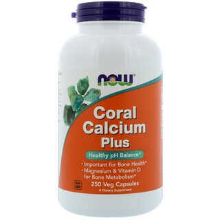 Now Foods, Coral Calcium Plus, 250 Cápsulas Vegetales