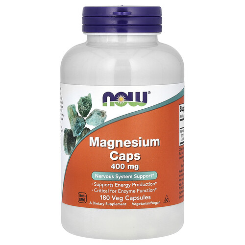 NOW Foods マグネシウム カプセル 400mg 180ベジカプセル