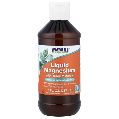 NOW Foods, Magnesio líquido con oligoelementos, 237 ml (8 oz. Líq.)