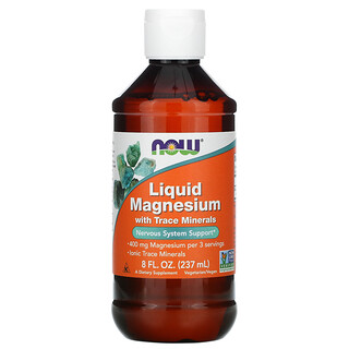 Now Foods, Magnesio líquido con oligoelementos, 8 fl oz (237 ml)