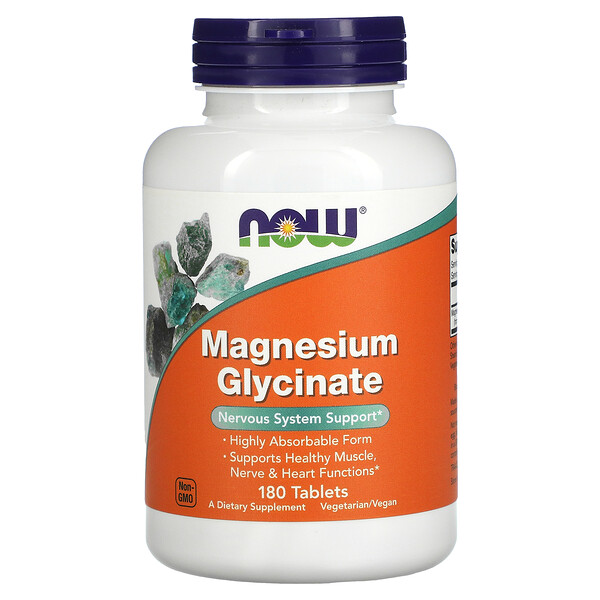 NOW Foods, Magnesium Glycinate, 180 Tablets