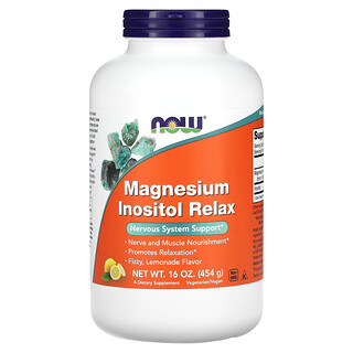 NOW Foods, Magnesium Inositol Relax, Limun, 454 g (16 ons)