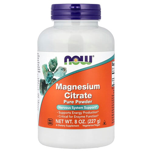 NOW Foods, Magnesium Citrate Pure Powder, reines Magnesiumcitrat-Pulver, 227 g (8 oz.)
