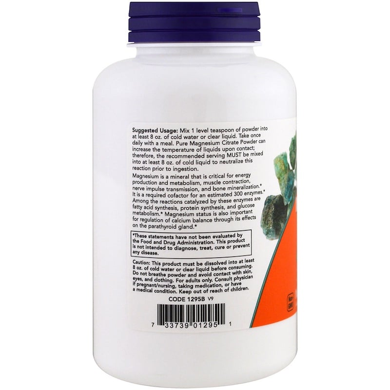 Now Foods, Magnesium Citrate Pure Powder, 8 Oz (227 G) - IHerb