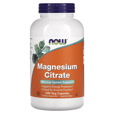 NOW Foods Magnesium Citrate 240 Veg Capsules