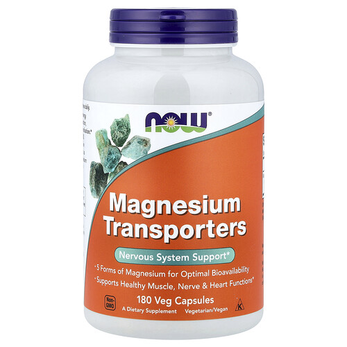 NOW Foods マグネシウム トランスポーターズ ベジカプセル180粒（1粒120mg）