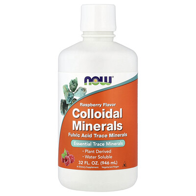 NOW Foods, Coloidal Minerals, Frambuesa, 946 ml (32 oz. líq.)