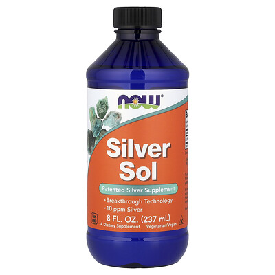 NOW Foods, Sol de plata, 237 ml (8 oz. líq.)