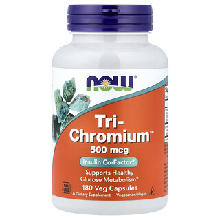 NOW Foods, Tri-Chromium™, 180 cápsulas vegetales