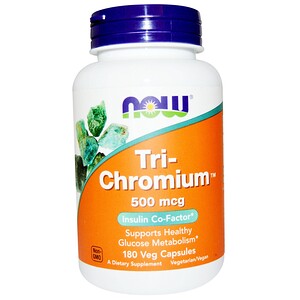 Отзывы о Now Foods, Tri-Chromium, 500 mcg, 180 Veg Capsules
