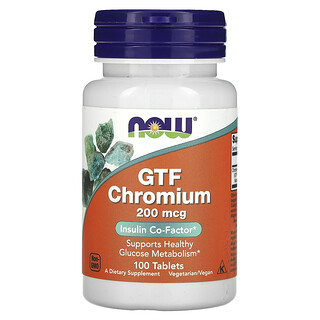 NOW Foods, Chrome GTF, 200 µg, 100 comprimés