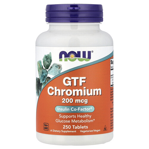 Now Foods , Gtf Chrome, 200 Μg, 250 Comprimés